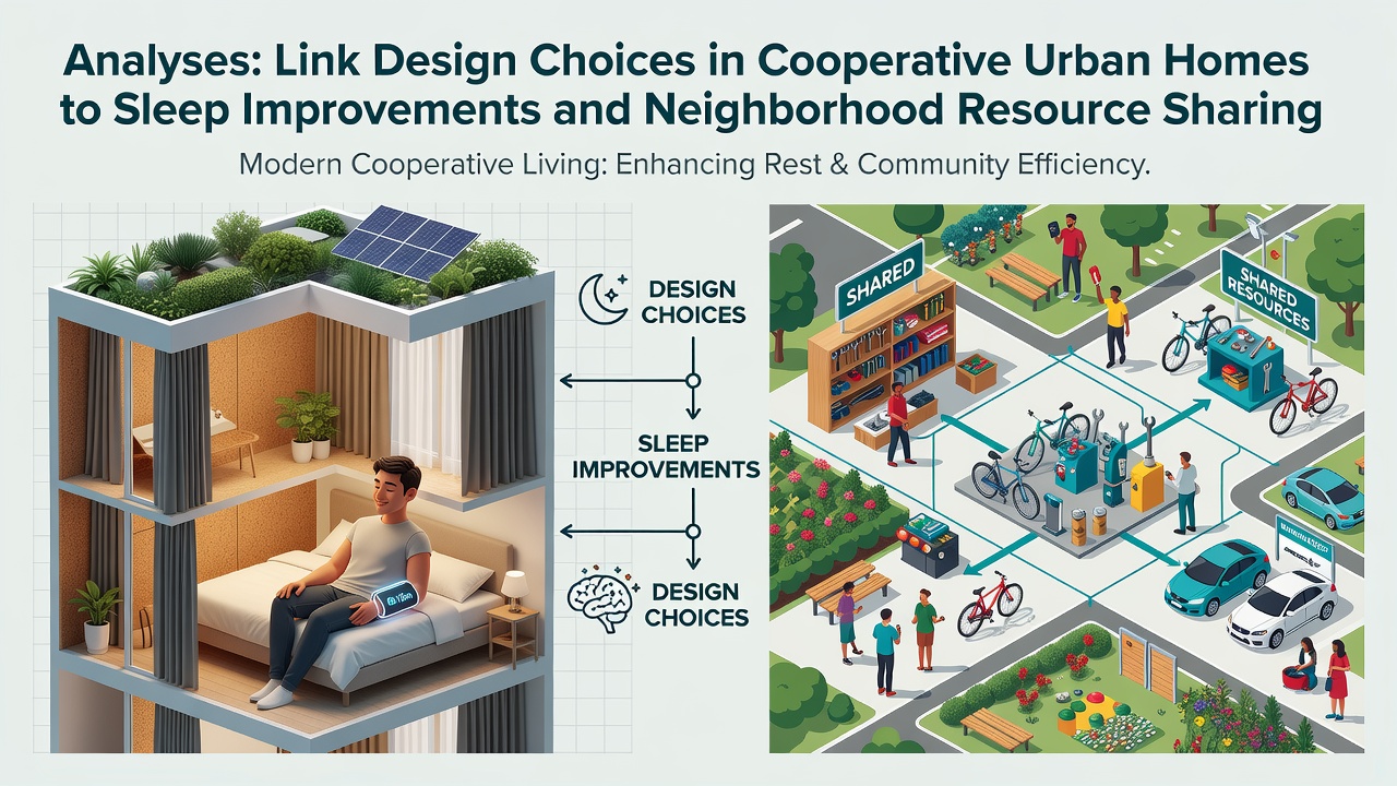 Analyses Link Design Choices in Cooperative Urban Homes to Sleep Improvements and Neighborhood Resource Sharing